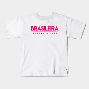 Camisa Brasileira Gracas A Deus Thank God I'm Brazilian Kids T-Shirt